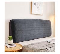 KIFSDLF Plaid on Bedhead Cover Bed Head Protective Fitted Sheet Headboard Quilted Cotton Pad Elastic Bedding Set(Dark gray,W180 x H60cm)
