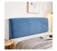 KIFSDLF Plaid on Bedhead Cover Bed Head Protective Fitted Sheet Headboard Quilted Cotton Pad Elastic Bedding Set(Water blue,W180 x H60cm)