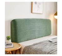 KIFSDLF Plaid on Bedhead Cover Bed Head Protective Fitted Sheet Headboard Quilted Cotton Pad Elastic Bedding Set(Bean green,W120 x H60cm)