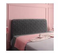 KIFSDLF Soft Plush Headboard Cover Solid Color Pink All-inclusive Velvet Bed Head 180x70cm(Dark Gray,W170 x H70cm)