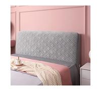 KIFSDLF Soft Plush Headboard Cover Solid Color Pink All-inclusive Velvet Bed Head 180x70cm(Light Gray,W130 x H70cm)