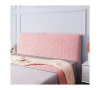 KIFSDLF Soft Plush Headboard Cover Solid Color Pink All-inclusive Velvet Bed Head 180x70cm(Pink,W190 x H70cm)