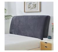 KIFSDLF Solid Color Short Plush Elastic Soft All-inclusive Cover Bed Head Back Headboard Dustproof(01,W180xH65cm)