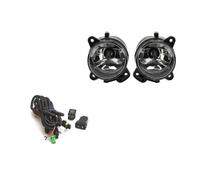 KIFWGIH Fendinebbia Per VW Per Transporter Per T5 Per Multivan Per Caravelle 2003-2010 Kit Cablaggio Interruttore Griglia Coprilampada Nero A LED Fendinebbia Auto Faretti(Halogen and wires)