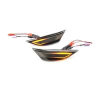 KIFWGIH Indicatori Direzione laterali LED LED Dinamico Paraurti Anteriore Riflettore Posizione Laterale Indicatori Per 911 Per Carrera 991 Per Boxster 981 Per Cayman 982 GT2(Smoke Dynamic)