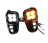 KIFWGIH Per Kia Per RIO 2017 2018 2019 2020 LED DRL Luci Diurne Indicatori Direzione Fari Fendinebbia Anteriori Per Auto Bianco Giallo Fendinebbia Auto Faretti