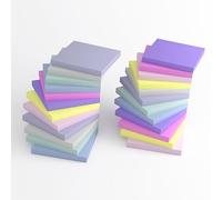 KIFZM Morandi Colors Collection, 24 blocchetti autoadesivi, colori vivaci, 76 x 76 mm, rettangolari, per presentazioni, ufficio, casa, quaderni