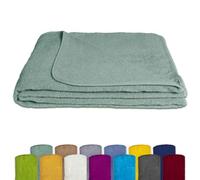 KiGaTex - Coperta in Spugna, Morbida, 100% Cotone, 150 x 200 cm, certificata Öko-Tex, Giada, 150 x 200 cm