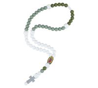 Kigeli Rosario in silicone per battesimo con croce che Dio benedica il primo rosario cattolico con croce collana baby shower battesimo festa fornitura per baby shower regali di comunione cristiana, 10