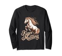 Kiger Mustang Vintage Horse Lover Equestre Maglia a Manica