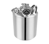 KigerNee Barilotto per la pulizia della birra in acciaio inox da 10 litri con 3 teste con 2 vaschette A + 1 lancia a S - contenitore per la pulizia in acciaio inox 304 per impianti di spillatura, pub