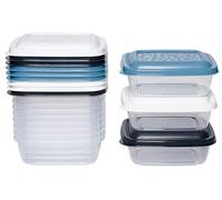 Kigima Mini contenitori per congelatore, 12 x 0,31 l, rettangolari, colorati, con coperchio, ermetici, contenitori per alimenti con coperchio, contenitore da cucina per Mealprep e organizzazione