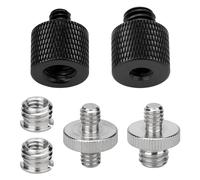 Kigniote 6 Adattatori per Treppiedi da 1/4" 3/8" Viti del treppiede adattatore di conversione a vite Adattatore Convertitore per Treppiedi DSLR Supporto per Luce Flash Supporto per Treppiedi GoPro