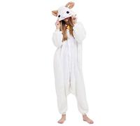 ULEEMARK Kigurumi Pigiama Anime Cosplay Halloween Costume Attrezzatura Adulto Animale Onesie Unisex, Pecora per Altezze da 140 a 187 cm