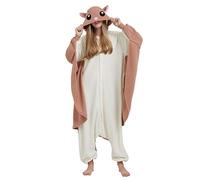 ULEEMARK Kigurumi Pigiama Anime Cosplay Halloween Costume Attrezzatura Adulto Animale Onesie Unisex, Scoiattolo Volante per Altezze da 140 a 187 cm