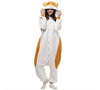 Kigurumi Tutina Cartoon Mouse Pigiama Costume Cosplay Uomo Pigiama Animale Adulto Halloween Donna Tuta XXL Hamtaro Onesies