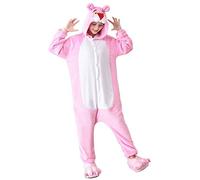 Kigurumis Tutina Donna Adulto Animale Pigiama Cartone Animato Leopardo Complessivamente Divertente Indumenti da Notte Inverno Caldo Morbido S Pantera Rosa