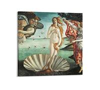 KIHENE Sandro Botticelli Paintings Artworks - Poster su tela da parete con scritta "La nascita di Venere" n. 2), per decorare la casa, 30 x 30 cm