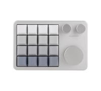 KiiBoom Cybrix 16 VIA Programmable Macro Pad - 16 Tasti + 3 Pulsanti, Tipo-C Numpad in Alluminio, Hot Swappable PCB, RGB Keyboard, Tastiera numerica leggera e portatile per Windows e Mac (Argento)