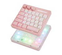 KiiBoom Cybrix 29 - Tastiera da gioco cablata rapida e veloce, polling da 8 kHz, tastiera con una mano in alluminio e acrilico, 3 manopole programmabili, interruttore magnetico, azionamento regolabile