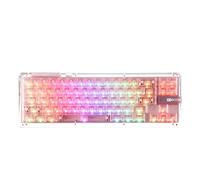 KiiBoom Phantom 68 65% Hot Swappable Crystal Gasket-Mounted Mechanical Keyboard, BT5.0/2.4 GHz/USB-C Wireless NKRO Gaming Keyboard con RGB, batteria da 4000 mAh per Win/Mac (rosa)