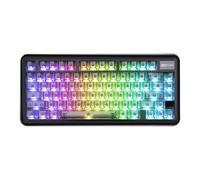 KiiBoom Phantom81 Lite Tastiera meccanica 75% gasket QMK&VIA 3 modalità RGB, alloggiamento ABS+UV, swap a caldo Windows/Mac/Linux (nero)