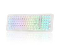 KiiBoom Phantom98 Lite - Tastiera meccanica da gioco wireless al 96%, programmabile VIA, con guarnizione, batteria da 8000 mAh, sostituibile a caldo, RGB, NKRO per Win/Mac (trasparente, interruttore