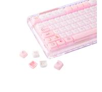 KiiBOOM Set di tasti a forma di gatto con profilo Mao | Tasti PBT/PC per switch MX compatibili con 60%/65%/75%/TKL/96%/layout ANSI full size (Mewsic)