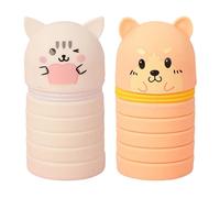 KIIFENG Portapenne 2 pezzi cartone animato portapenne telescopico in silicone portapenne astuccio portapenne con cerniera portapenne estensibile portapenne