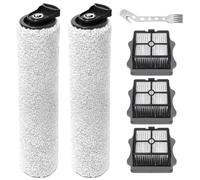 KiimSin Accessori per Tineco Floor One S5 Steam/IFloor 5 Steam Parti di ricambio aspirapolvere umido e secco, 2 spazzole rullo + 3 Filtro + 1spazzole