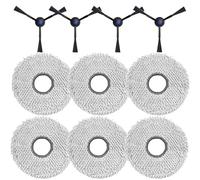 KiimSin panni + spazzola laterale Accessori per ECOVACS DEEBOT T30S Combo Complete / T30 Pro Omni / T30 Omni Robot Aspirapolvere Parte di ricambio, 6 panno + 4 spazzola laterale
