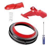 KiimSin Ricambio per accessori per Dyson V11 aspirapolvere, Dust Bin Top Fisso Anello di Tenuta + Clip Latch Tab Pulsante con Molla + Pulsante interruttore a grilletto rinforzato + cacciavite