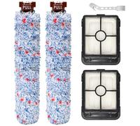 KiimSin Spazzole rullo + Filtro di ricambio per Bissell CrossWave C3 3551N C3 Pro accessori aspirapolvere umido e secco, 2 Spazzola a rullo di ricambio + 2 Filtro + 1Spazzola per la pulizia