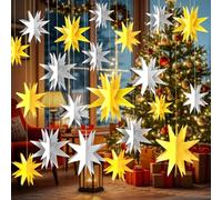 Kiiwah 12 Pezzi Fiocchi di Neve per Albero di Natale, Carta 3D a Forma di Fiocco di Neve, Appendere a Forma di Fiocco di Neve per Il Paese Delle Meraviglie Invernali, Decorazioni per Feste