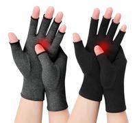Kiiwah 2 Paia Guanti a Compressione per Artrite Donna e Uomo, Guanti Artrite Senza Dita, Guanti per Artrosi alle Mani Riducendo il Dolore Tunnel Carpale, Reumatoide, Tendinite, Malattia di Raynaud