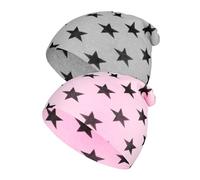 Kiiwah 2 Pezzi Berretto Bambino, Cappello Cotone Bambino Unisex Berretto per Ragazzi e Ragazze, Cappellino Bambina Invernale in Doppio Strato per Primavera, Autunno, Inverno