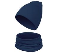 Kiiwah Set Sciarpa e Cappello Bambina, Morbido Berretto Bambina Invernale e Scaldacollo Caldo per Ragazzo Ragazza (Blu Scuro)