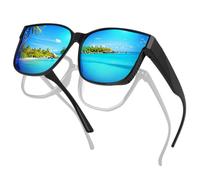 Kiiwah Sovraocchiali da Sole per Donna Uomo, Polarizzati Occhiali da Sole Protezione UV400 Fit Over Glasses per Guida