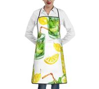 KIJ Bevi un cocktail con ghiaccio al limone, Per donne con tasche, grembiuli per cucina, giardinaggio e salone