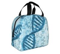 KIJ DNA Blu, Borsa per il pranzo, Porta pranzo, Riutilizzabile, Isolante, Facile da pulire per lavoro, picnic, campeggio