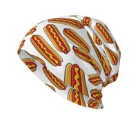 KIJ Hot Dog da Fast Food, Cuffia da Notte, Copricapo Chemioterapia, Berretto Morbido, Berretto da Corsa Morbido e Leggero per Uomo e Donna
