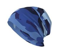 KIJ Squalo Blu, Cuffia da Notte, Copricapo Chemioterapia, Berretto Morbido, Berretto da Corsa Morbido e Leggero per Uomo e Donna