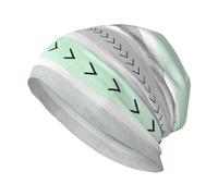 KIJ Strisce Acquerello Grigio Verde Menta, Cuffia da Notte, Copricapo Chemioterapia, Berretto Morbido, Berretto da Corsa Morbido e Leggero per Uomo e Donna