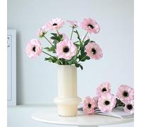 KIJING Anemone artificiale, fiori finti fai da te, decorazione floreale, utilizzati per decorare la cucina e il soggiorno, decorazione per la casa (8, rosa)