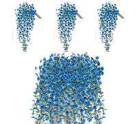 KIJING Vite di eucalipto artificiale, 70 cm, realistica, da appendere, per decorazione della casa, matrimoni, giardino, decorazione per la casa (6, blu)