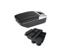 KIJKDSR Auto Bracciolo Scatola Portaoggetti Auto Bracciolo Portaoggetti Centrale con Porta USB Multifunzione Regolabile Custodia Impermeabile per Corrimano per VW per T&Ouran per Caddy Black Line No