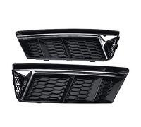 KIJKDSR Per A-udi A4 B9 2016 2017 2018 Auto Griglia Anteriore Maglia Laterale Paraurti Anteriore Fendinebbia Griglia Di Copertura Accessori(Chrome Silver)