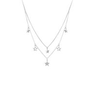 KIJSKKOPO Collana A Doppio Strato In Argento Sterling 925, Ciondolo A Forma Di Stella Con Zircone Intarsiato, Collana A Y Regolabile, Gioielli Da Regalare A Sposa, Mamma, Moglie, Fidanzata, Complean