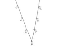KIJSKKOPO Collana In Argento Sterling S925 per Donna, Ciondolo Rettangolare In Zircone, Collana Regolabile Con Clavicola, Gioielli Da Regalare A Mamma, Moglie, Fidanzata, Compleanno, Festa