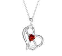 KIJSKKOPO Regali per La Festa Della Mamma Da Figlia E Figlio, Collana con Cuore Infinito per Donna, Ciondolo Simbolo Infinito con Zirconi Cubici, Gioielli Regalo Mamma, Moglie, Fidanzata, Ambra